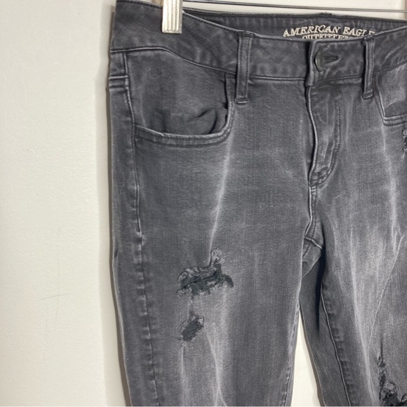 American Eagle Outfitters super low jegging black Gray size 8 - Picture 5 of 11